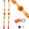 Rakhi for Brother Rudraksh Rakhi Raksha Bandhan Gifts Traditional Ferro-Roher/Ghirdalli/Kitket Rakhi Gift Hamper Bracelet for Brother Sister Bhabhi - Perfect for Celebration